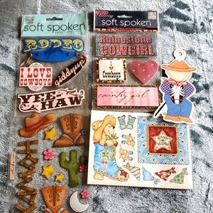 Cowboy Sticker Bundle Rodeo Yee Haw Giddy Up Embellishments